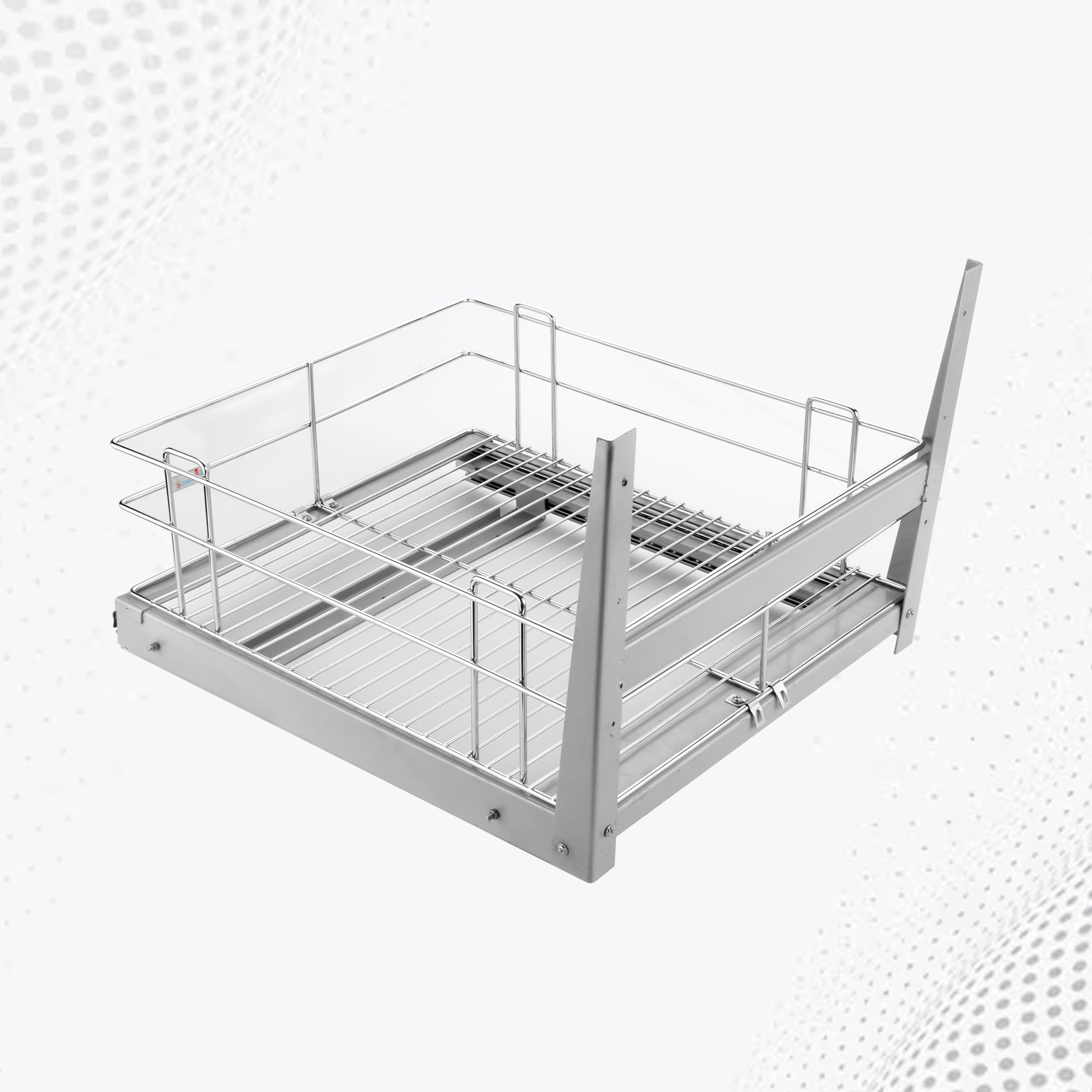 Harrison Kitchen Organizer, Grain Trolley Stainless Steel Basket